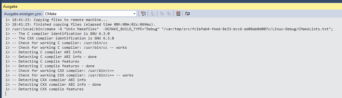 CMake Remote Initialisierung